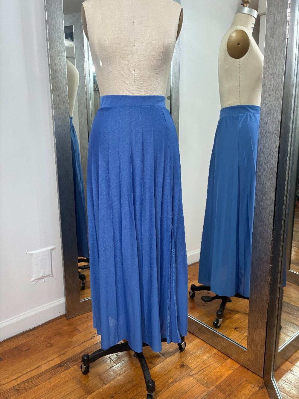 Asos Blue Knit Pleated Skirt, Size 4